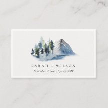 Casamento Rustic Green Blue Pine Woods Mountain