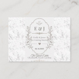 Cartão De Lugar Celebração de Casamento Romântico de Luxo Design