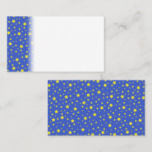 Cartão De Lugar Céu Estrelado Azul Estrelas Amarelas Luz Estelar B