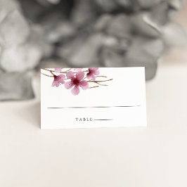 Cartão De Lugar Cherry Blossoms Wedding Escort Place Cards