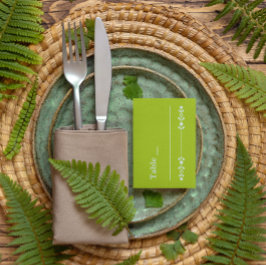 Cartão De Lugar Citrus Green & Coastal Blue Wedding