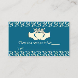 Cartão De Lugar Claddagh Personalizado