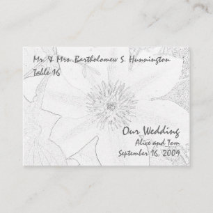 Cartão De Lugar Clematis Placecards