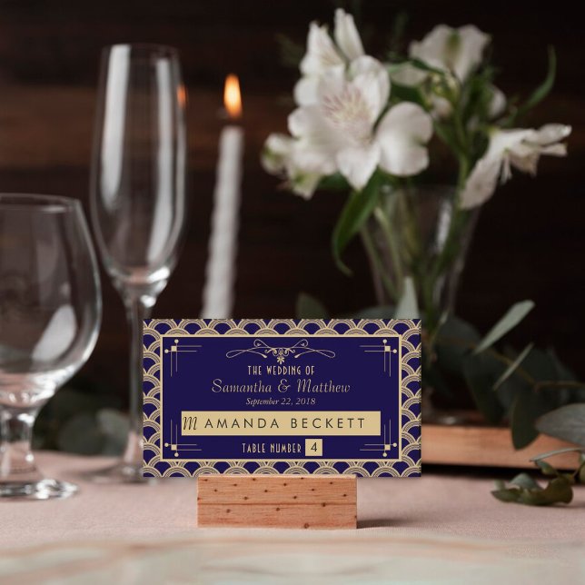 Cartão De Lugar Coleção de Casamentos Art Deco Gatsby, de 1920 (Criador carregado)