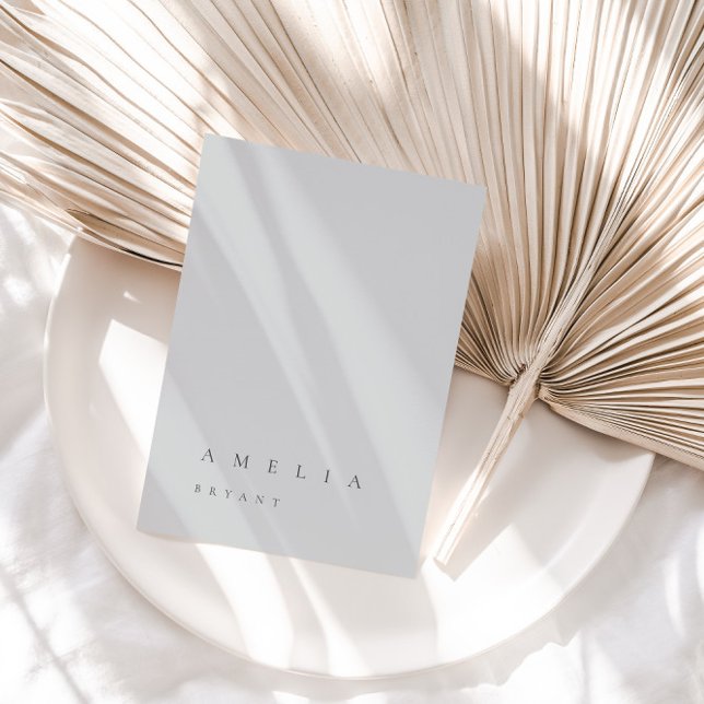 Cartão de lugar com nome de convidado azul de form (Light Slate Blue Flat Blank Table Guest Place Card)