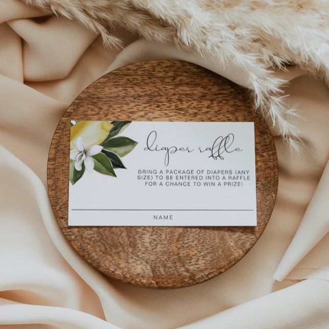 Cartão De Lugar DAHLIA Limon Citrus Fruta Verão Fralda Raffle (Criador carregado)