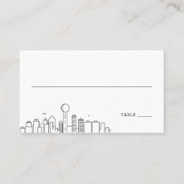Cartão De Lugar Dallas Wedding | Coloque as placas frontais e tras