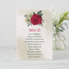 cartão de lugar das flores amarelas vermelhas páli