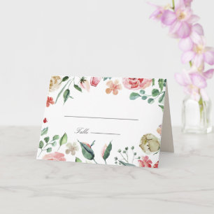 Cartão de lugar de casamento floral Midnight Bloom