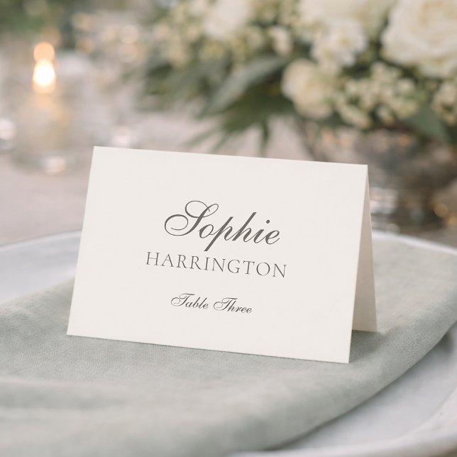 Cartão de lugar de casamento minimalista elegante (Criador carregado)