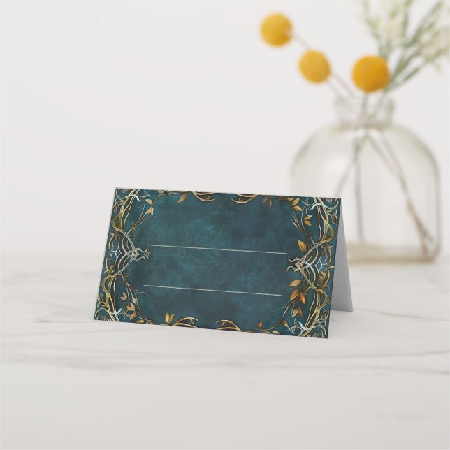 Cartão de Lugar de Fantasia Dobrado (Frente)