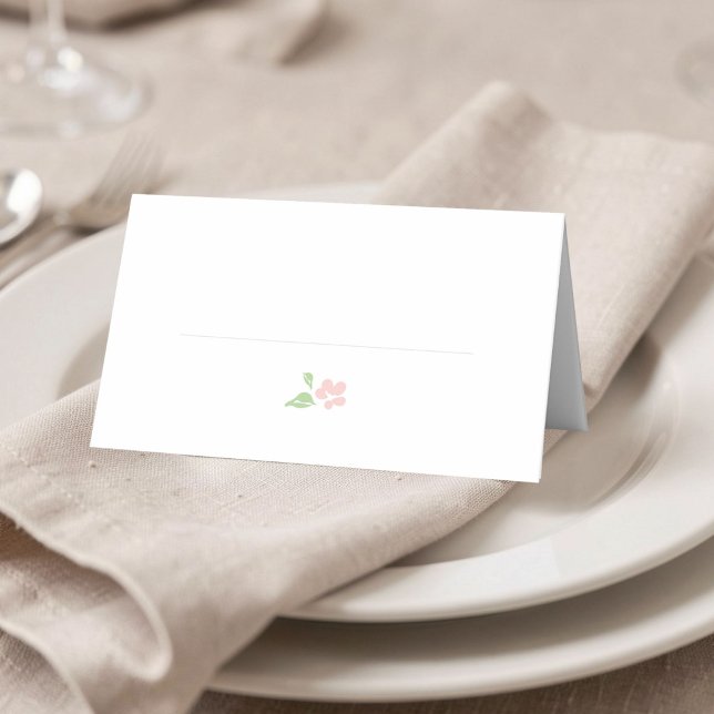 Cartão de lugar de mesa de casamento floral simple (Criador carregado)