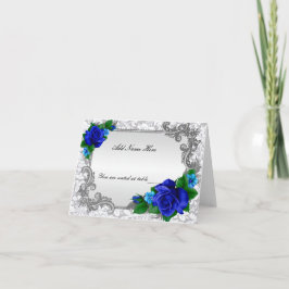Cartão de lugar de mesa dobrável para casamento de
