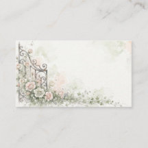 Cartão de lugar de Rosa em Aquarela do Jardim Secr