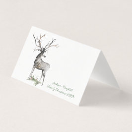 Cartão de lugar de veado convidado para veados com