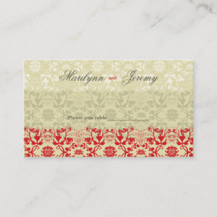 Cartão De Lugar Disparos Damask Coletor Coletor Mesa Personalizada
