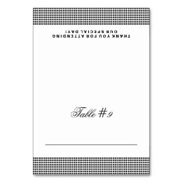 Cartão de Lugar Dobrado de Casamento com Glitterin