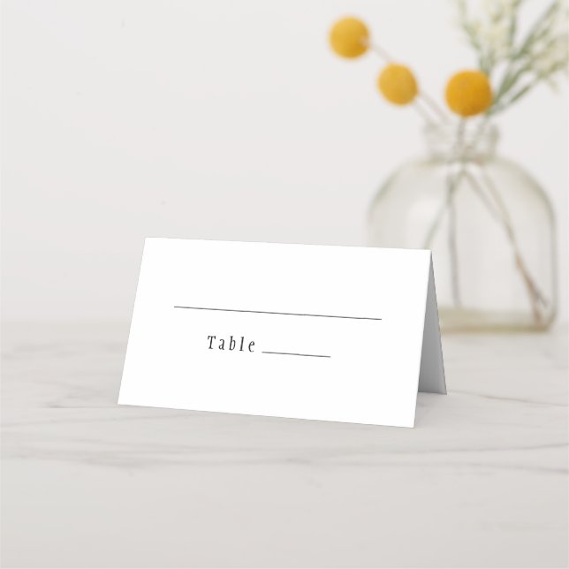 Cartão de Lugar Dobrado do Casamento Gótico Clássi (Frente)