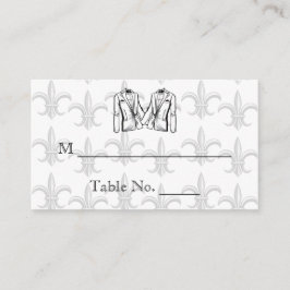 Cartão De Lugar Duas placas de Gay de Casamento Tuxedo Groom