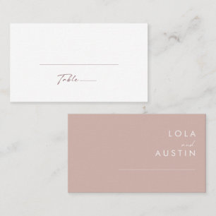 Cartão De Lugar Dusty Boho   Casamento plano Rosa e roxo