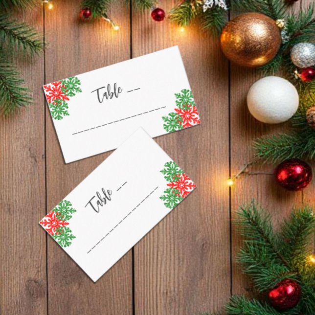 Cartão De Lugar Este Casamento De Natal Da Época (Criador carregado)