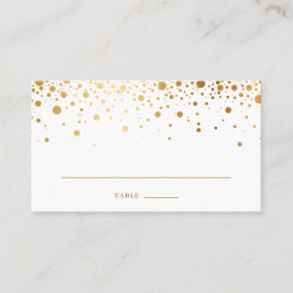 Cartão De Lugar Faux Gold Foil Confetti Pontos Elegantes Casamento