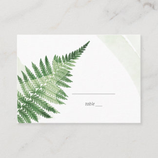 Cartão De Lugar Fern Verde Minimalista