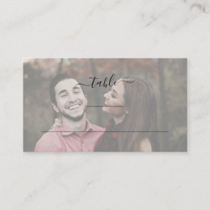 Cartão De Lugar Flat de Foto Simples e Elegante Moderno