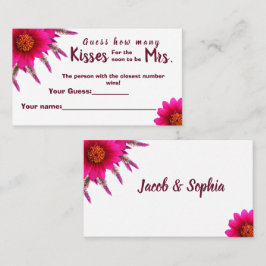 Cartão De Lugar Flor roxa Quantos Beijos para Sra. Chá