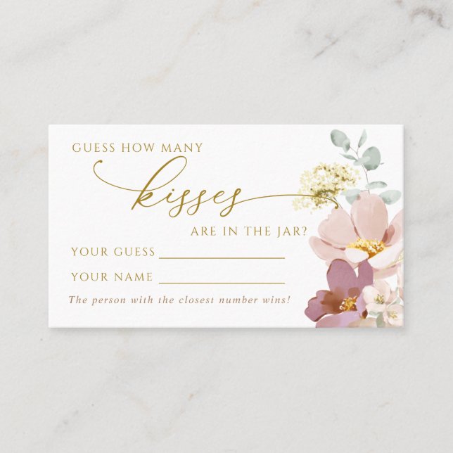 Cartão De Lugar Flores Vermelhos Rosa Quantos Cartazes de Chá de K (Frente)