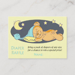 Cartão De Lugar Fralda de ursinho de pelúcia com sono Bilhetes Raf