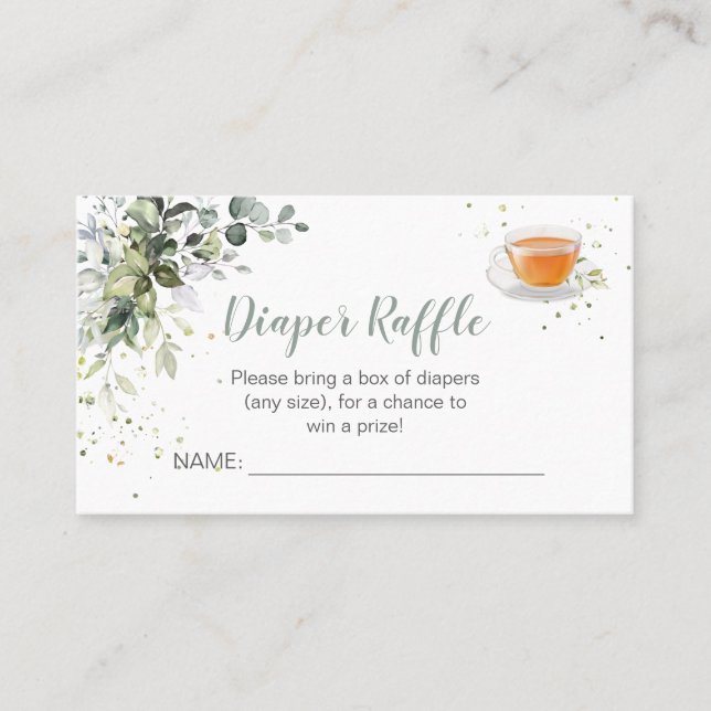 Cartão De Lugar Fralda Raffle Baby está Brevemente (Frente)