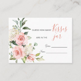 Cartão De Lugar Greenerescência Floral Rosa Quantos Beijos no Jogo