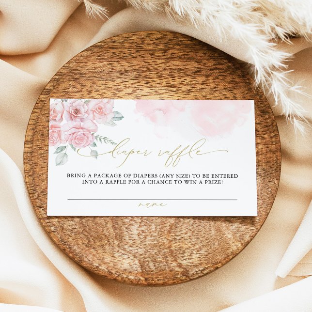 Cartão De Lugar Grinca Blush Floral Spring Girl, fralda bebê Raffl (Criador carregado)