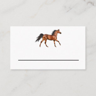 Cartão De Lugar Horse Western Country Weding Partido Russo