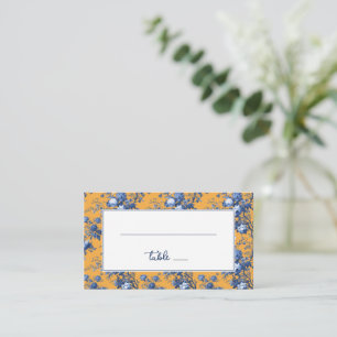 Cartão De Lugar Hortênsia Floral Laranja Alegre