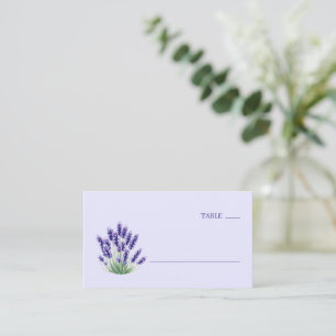 Cartão De Lugar Ilustração Botânica de Lavanda Serena
