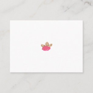 Cartão De Lugar ilustração cor-de-rosa e castanha