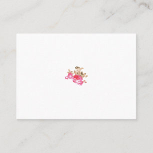Cartão De Lugar ilustração vermelha, castanha e rosa