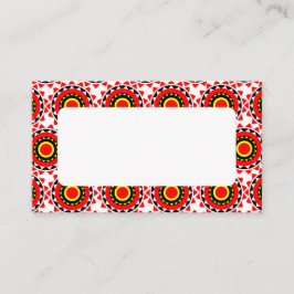 Cartão De Lugar Impressão africano