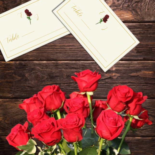 Cartão De Lugar Ivory Dourada Rosa Wedding (Criador carregado)