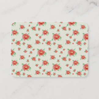 Cartão De Lugar Jardim de Rosas Vermelhas Românticas Vintage