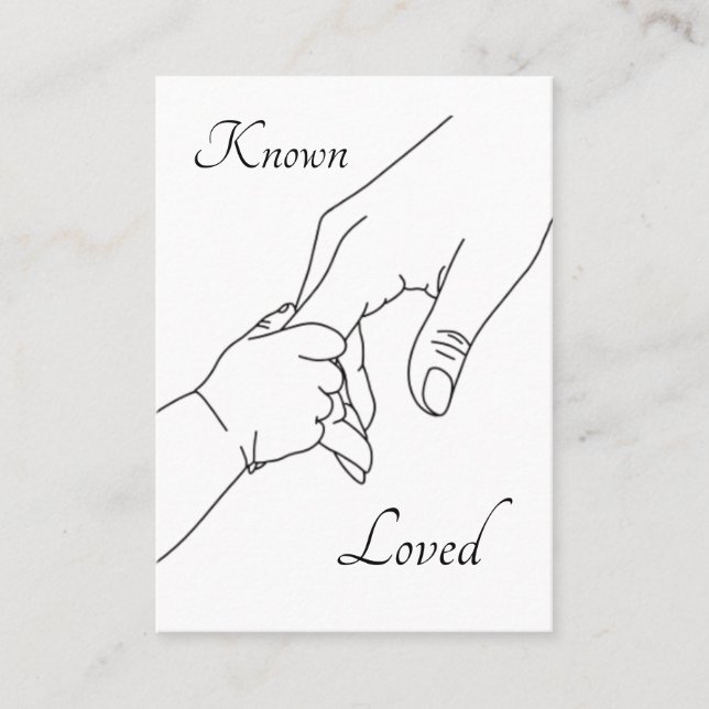 Cartão De Lugar Known & Loved – Psalm 139 Pro-Life Prayer Card (Frente)