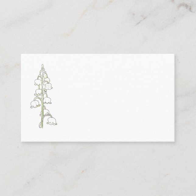 Cartão De Lugar Lily do Vale Rustic Wedding Place Cards (Frente)