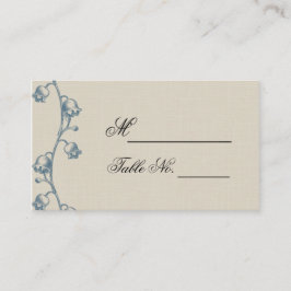 Cartão De Lugar Lily of the Valley on Ecru Line Wedding Place Card