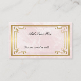 Cartão De Lugar Lugar de Mesa de Casamento de Mármore Dourado Geom