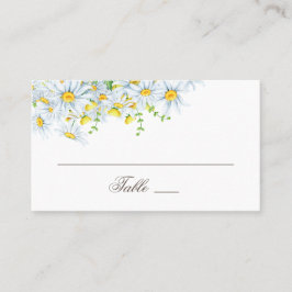 Cartão De Lugar Margarida. Flores do campo. Casamento floral em aq