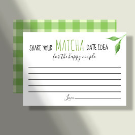 Cartão De Lugar Matcha Couples Shower Game Date Idea Card