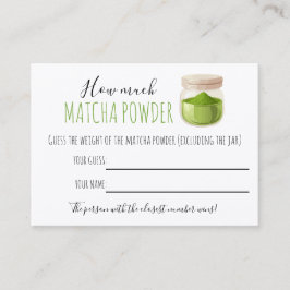 Cartão De Lugar Matcha Theme Party Game Guessing Card
