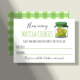 Cartão De Lugar Matcha Theme Party Game Guessing Card